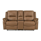 Haven Brown Power Double Reclining Set (Sofa & Loveseat)