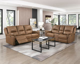 Haven Brown 3-Piece Power Reclining Set (Sofa & Loveseat & Chair) from Homelegance - Luna Furniture