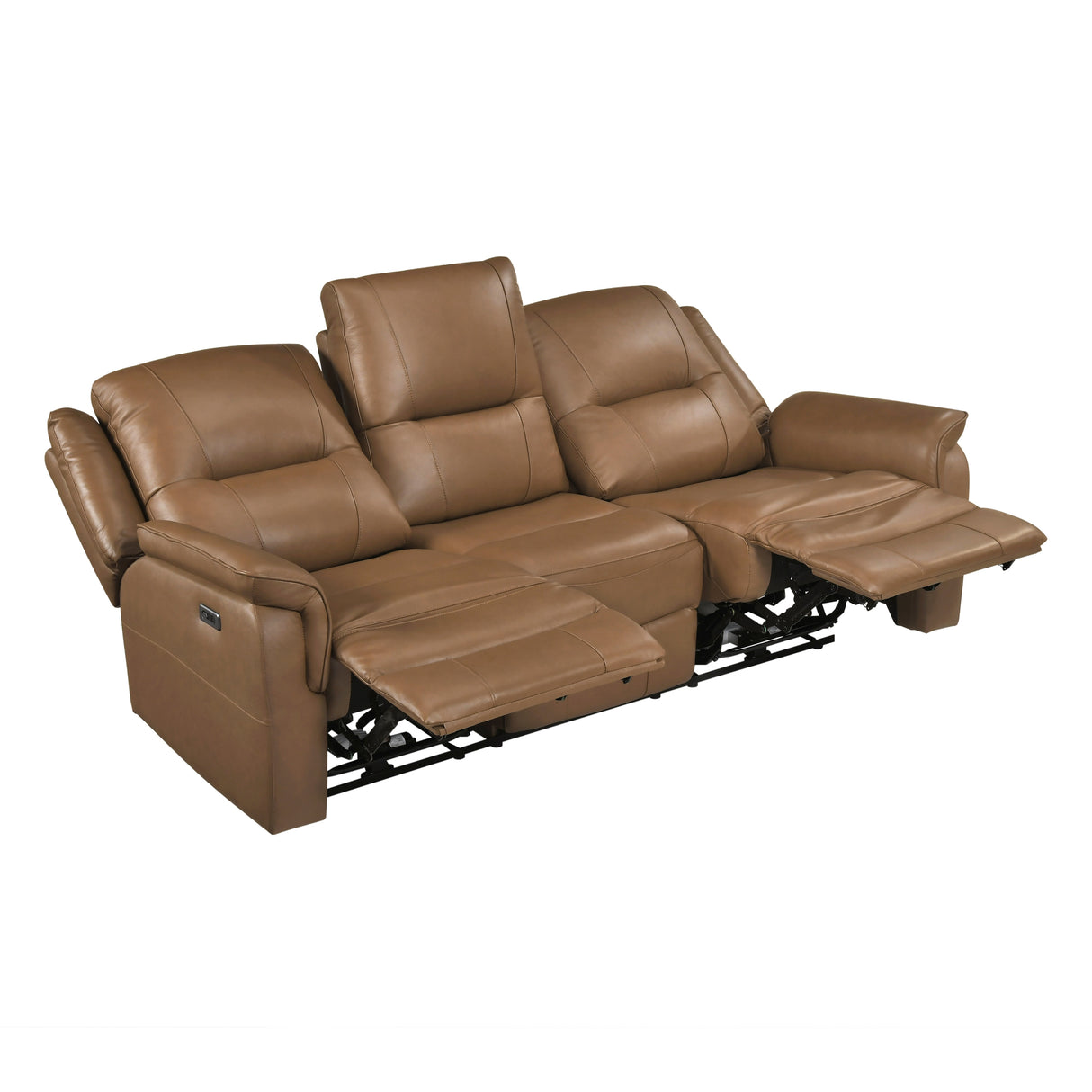 Haven Brown Power Double Reclining Set (Sofa & Loveseat)