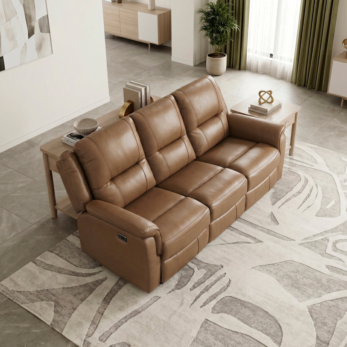 8301BRW-3PW Power Double Reclining Sofa from Homelegance - Luna Furniture