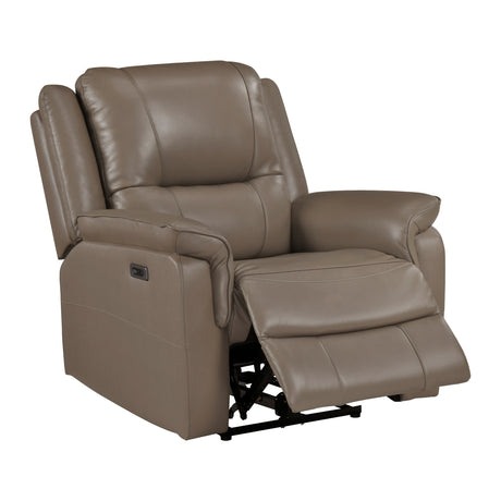 Haven Russet 3-Piece Power Reclining Set (Sofa & Loveseat & Chair) from Homelegance - Luna Furniture