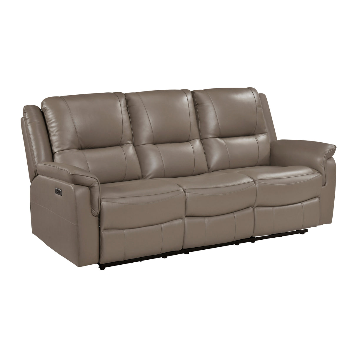 8301DTP-2PW Power Double Reclining Love Seat with Center Console, Hidden Arms Cup Holders, Charging Ports and Wireless Charger from Homelegance - Luna Furniture