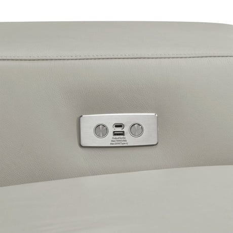 Haven Russet Power Double Reclining Loveseat with Center Console, Hidden Arms Cup Holders, Charging Ports and Wireless Charger from Homelegance - Luna Furniture