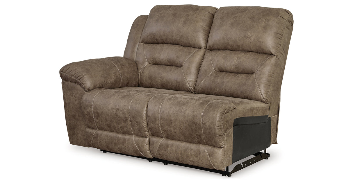 Ravenel Fossil Left-Arm Facing Power Reclining Loveseat from Ashley Furniture - Luna Furniture
