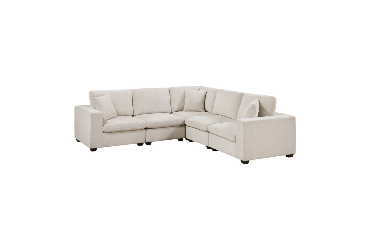 Serenity Beige 5-Piece Modular Sectional from Homelegance - Luna Furniture
