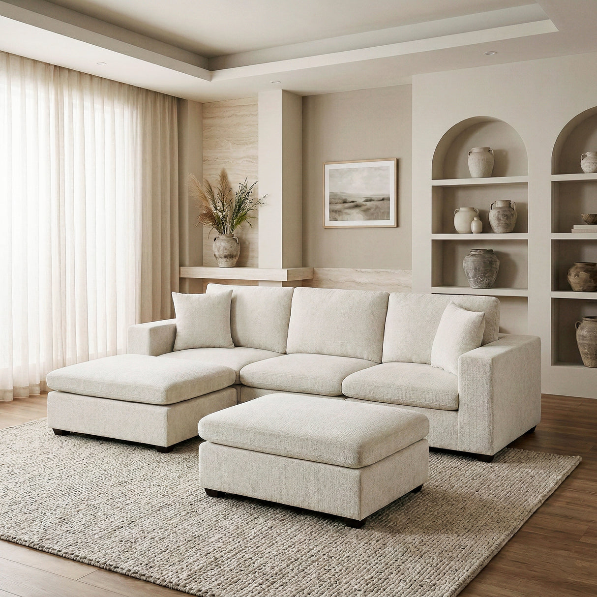 Serenity Beige 5-Piece Modular Sectional from Homelegance - Luna Furniture