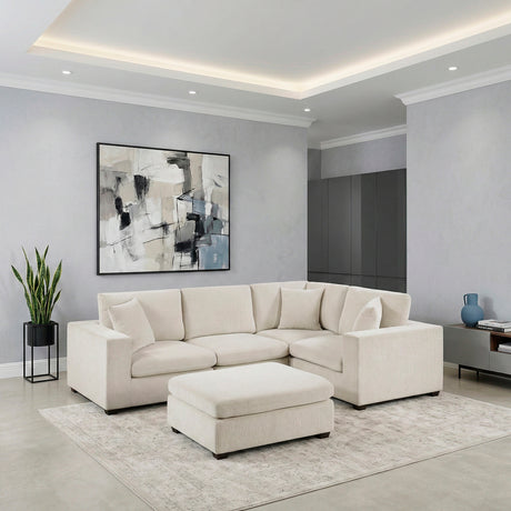 Serenity Beige 5-Piece Modular Sectional with Ottoman from Homelegance - Luna Furniture