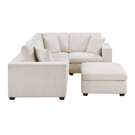 Serenity Beige 4-Piece Modular Sectional with Ottoman from Homelegance - Luna Furniture