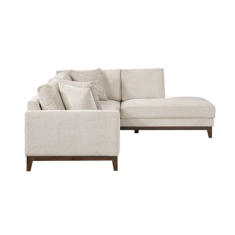 Juniper Taupe Chenille 2-Piece Sectional with Right Chaise from Homelegance - Luna Furniture