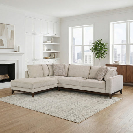 Juniper Taupe Chenille 2-Piece Sectional with Left Chaise from Homelegance - Luna Furniture