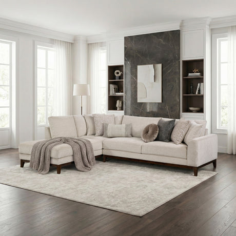 Juniper Taupe Chenille 2-Piece Sectional with Left Chaise from Homelegance - Luna Furniture