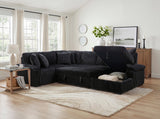 8317BLK*33LRC (3)3-Piece Sectional with Pull-out Bed, Right Side Chaise and Hidden Storage from Homelegance - Luna Furniture