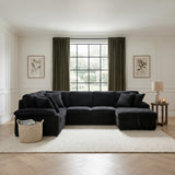8317BLK*33LRC (3)3-Piece Sectional with Pull-out Bed, Right Side Chaise and Hidden Storage from Homelegance - Luna Furniture