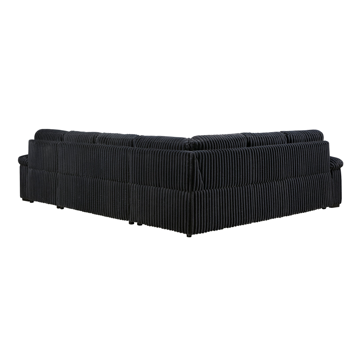 8317BLK*33LRC (3)3-Piece Sectional with Pull-out Bed, Right Side Chaise and Hidden Storage from Homelegance - Luna Furniture