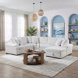 8317WHT*33LRC (3)3-Piece Sectional with Pull-out Bed, Right Side Chaise and Hidden Storage from Homelegance - Luna Furniture