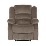Jarita Chocolate Double Reclining Loveseat from Homelegance - Luna Furniture