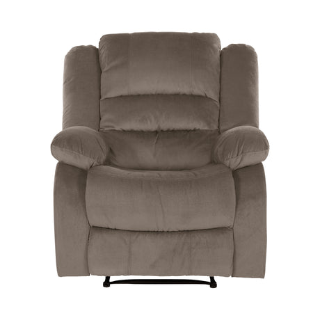 Jarita Chocolate Double Reclining Loveseat from Homelegance - Luna Furniture