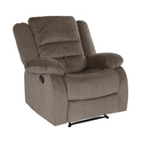 Jarita Chocolate Double Reclining Loveseat from Homelegance - Luna Furniture