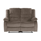 Jarita Chocolate Double Reclining Sofa from Homelegance - Luna Furniture