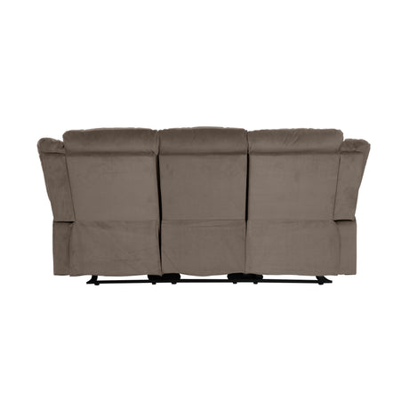 Jarita Chocolate Double Reclining Loveseat from Homelegance - Luna Furniture