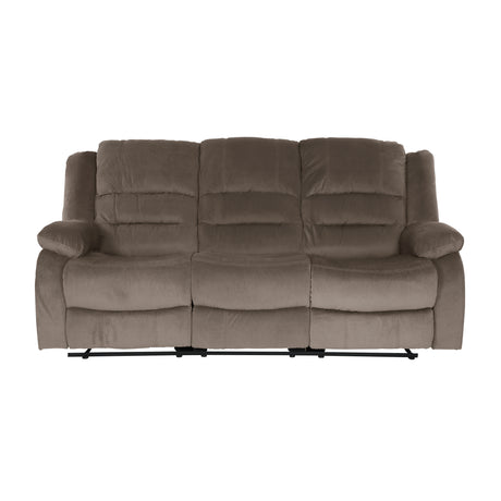 Jarita Chocolate Double Reclining Loveseat from Homelegance - Luna Furniture