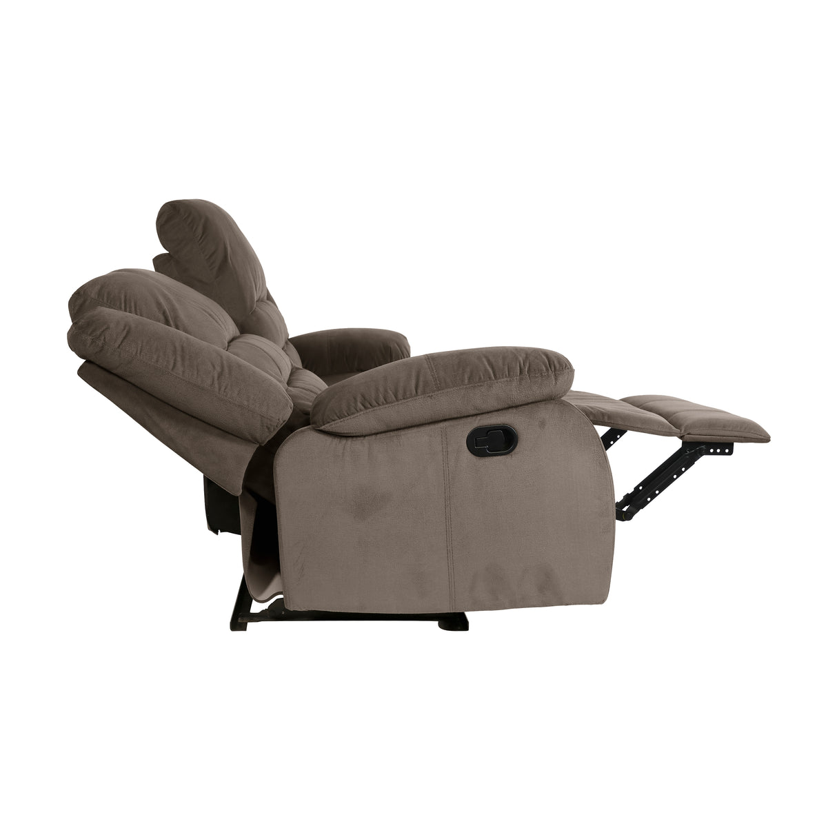 Jarita Chocolate Double Reclining Loveseat from Homelegance - Luna Furniture