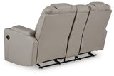 Elevate Edges Coin Glider Reclining Loveseat with Console from Ashley Furniture - Luna Furniture