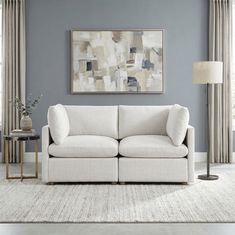 Annex Beige Chenille Loveseat from Homelegance - Luna Furniture