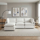 Annex Beige 4-Piece Chenille Modular Sectional with Ottoman from Homelegance - Luna Furniture