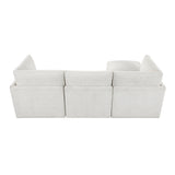 Annex Beige 4-Piece Chenille Modular Sectional with Ottoman from Homelegance - Luna Furniture
