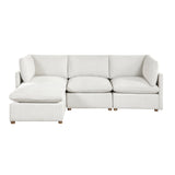 Annex Beige 4-Piece Chenille Modular Sectional with Ottoman from Homelegance - Luna Furniture