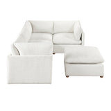 Annex Beige 5-Piece Chenille Modular Sectional with Ottoman from Homelegance - Luna Furniture
