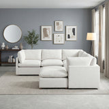Annex Beige 6-PieceChenille Modular Sectional with Ottoman from Homelegance - Luna Furniture