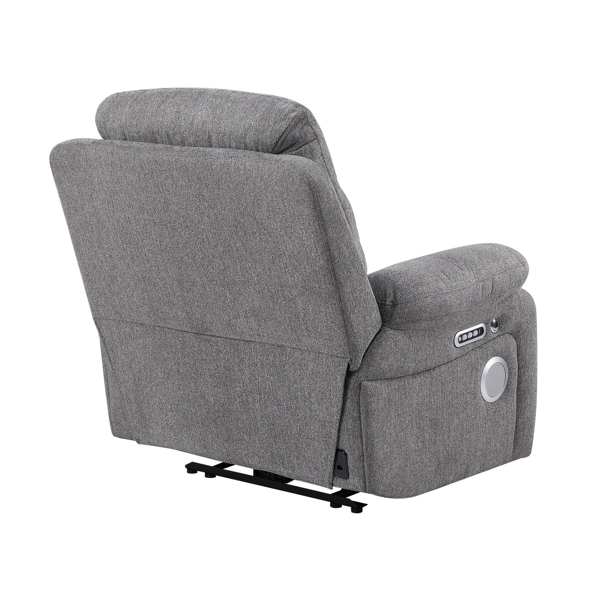 8340GRY-1PWHB Power Reclining Chair with Power Headrest, Power Lumbar Support, Bluetooth Speakers and Charging Ports from Homelegance - Luna Furniture