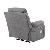 8340GRY-1PWHB Power Reclining Chair with Power Headrest, Power Lumbar Support, Bluetooth Speakers and Charging Ports from Homelegance - Luna Furniture