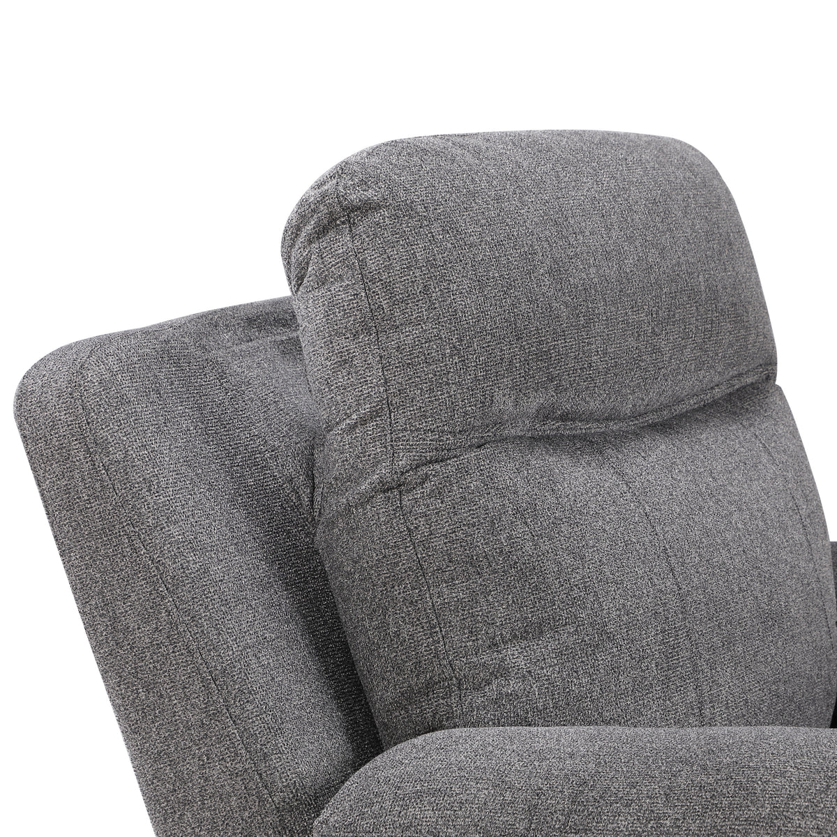 8340GRY-2PWHB Power Double Reclining Love Seat with Center Console, Power Headrests, Power Lumbar Support, Wireless Charger, Hidden Cup Holders, Bluetooth Speakers and Charging Ports from Homelegance - Luna Furniture