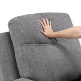 8340GRY-1PWHB Power Reclining Chair with Power Headrest, Power Lumbar Support, Bluetooth Speakers and Charging Ports from Homelegance - Luna Furniture