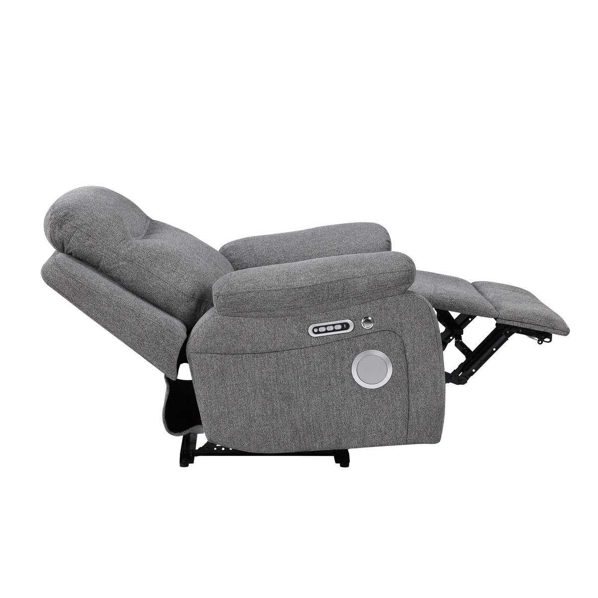 8340GRY-1PWHB Power Reclining Chair with Power Headrest, Power Lumbar Support, Bluetooth Speakers and Charging Ports from Homelegance - Luna Furniture