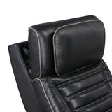 Cyber Black Power Reclining Chair with Power Headrest, Cup holder, Charging Ports and LED Lighting from Homelegance - Luna Furniture