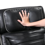 Cyber Black Power Reclining Chair with Power Headrest, Cup holder, Charging Ports and LED Lighting from Homelegance - Luna Furniture