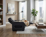 Cyber Black Power Reclining Chair with Power Headrest, Cup holder, Charging Ports and LED Lighting from Homelegance - Luna Furniture
