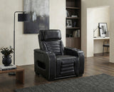Cyber Black Power Reclining Chair with Power Headrest, Cup holder, Charging Ports and LED Lighting from Homelegance - Luna Furniture