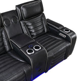 Cyber Black 2-Piece Power Reclining Living Room Set from Homelegance - Luna Furniture