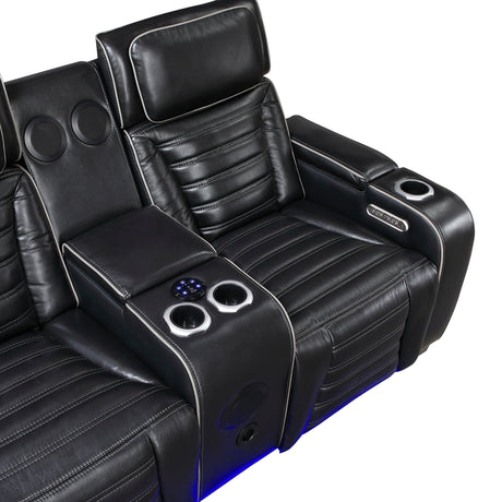 Cyber Black Power Reclining Living Room Set from Homelegance - Luna Furniture