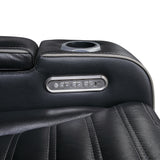 Cyber Black Power Double Reclining Loveseat with Center Console ,Cup Holders, Wireless Speakers with Sub-Woofer and LED Lighting from Homelegance - Luna Furniture