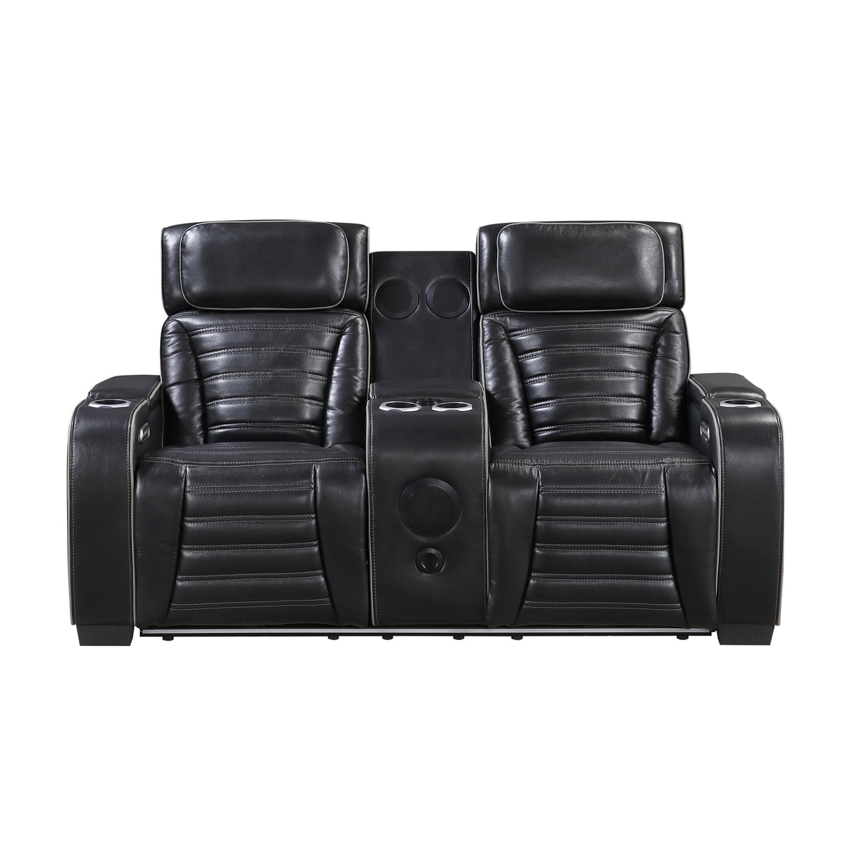 Cyber Black 2-Piece Power Reclining Living Room Set from Homelegance - Luna Furniture