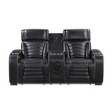 Cyber Black 2-Piece Power Reclining Living Room Set from Homelegance - Luna Furniture
