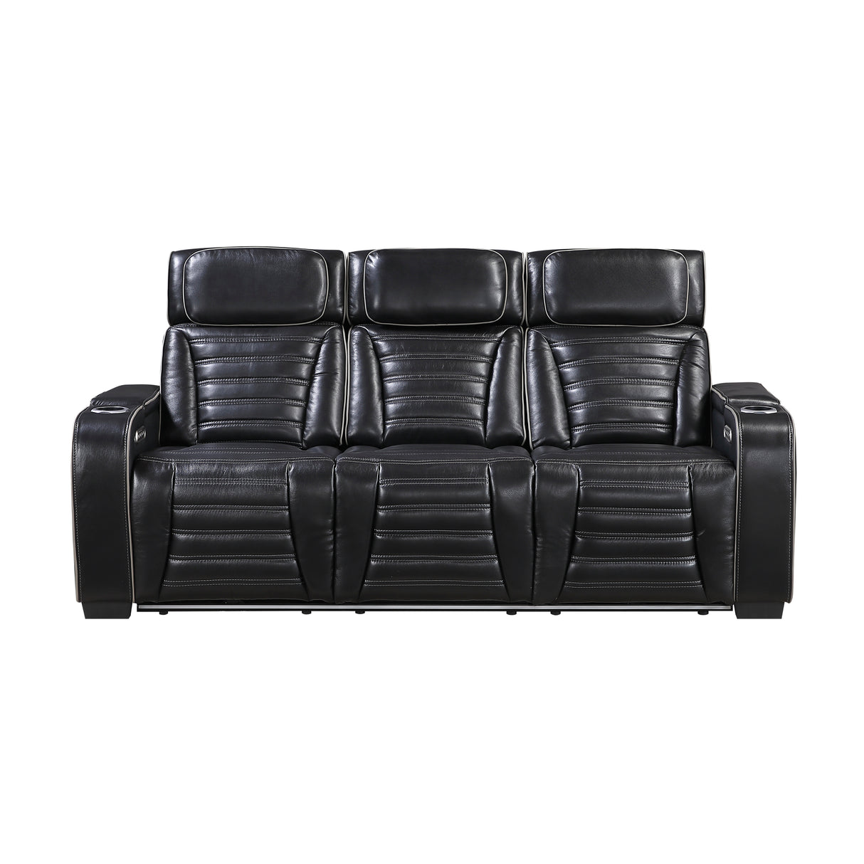 Cyber Black 2-Piece Power Reclining Living Room Set from Homelegance - Luna Furniture