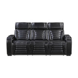 Cyber Black 2-Piece Power Reclining Living Room Set from Homelegance - Luna Furniture