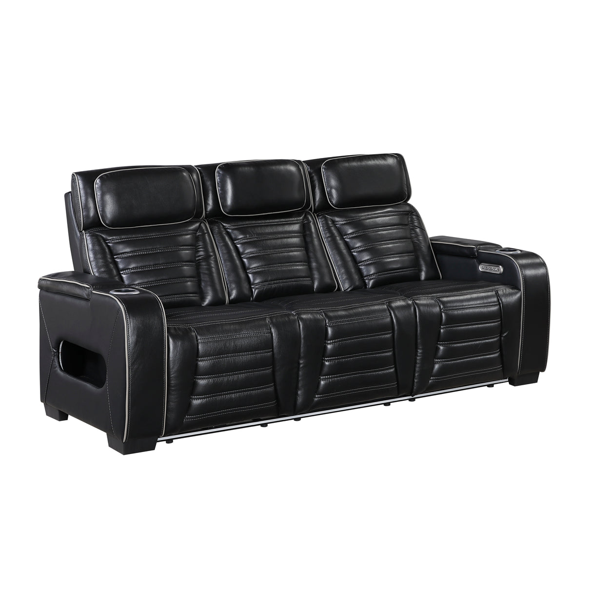 Cyber Black 2-Piece Power Reclining Living Room Set from Homelegance - Luna Furniture